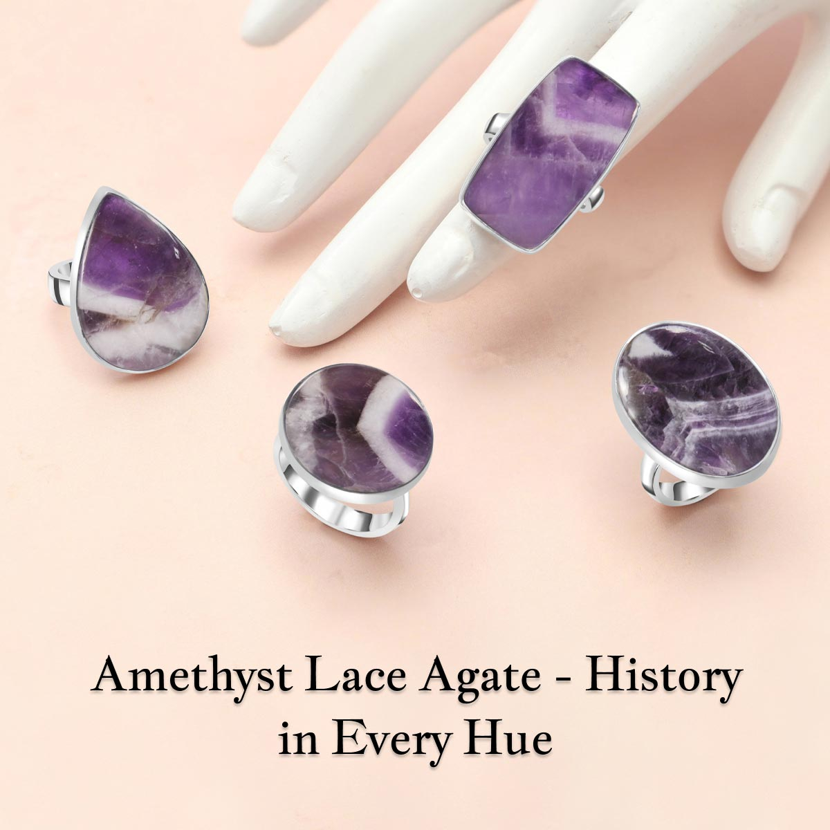 Taking An Idea About The History Of Amethyst Lace Agate Rings Amethyst Lace Agate Rings