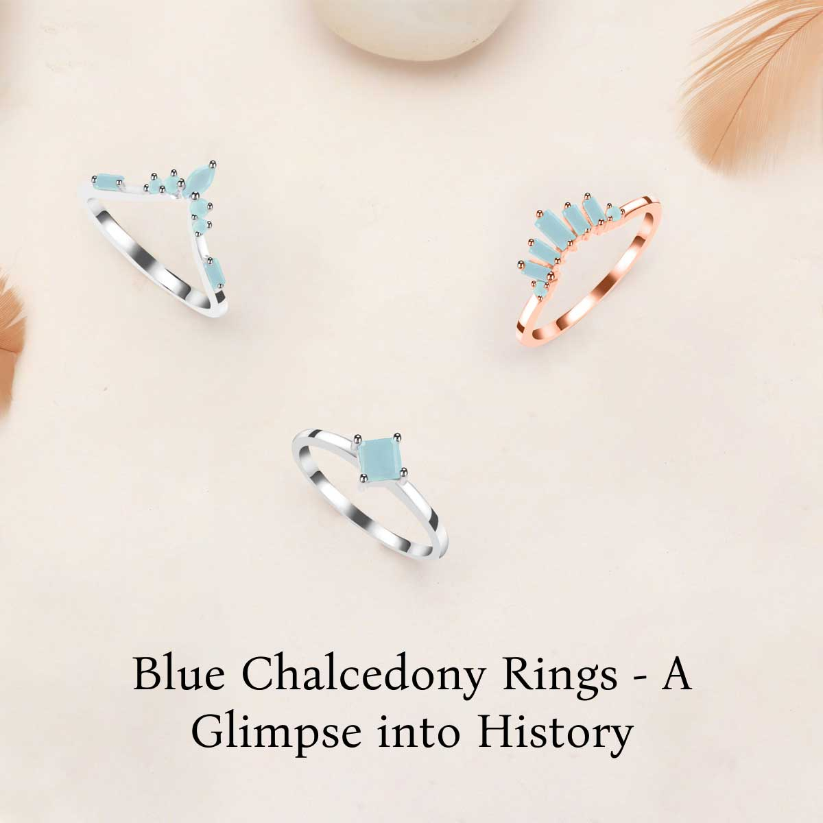 Blue Chalcedony Rings