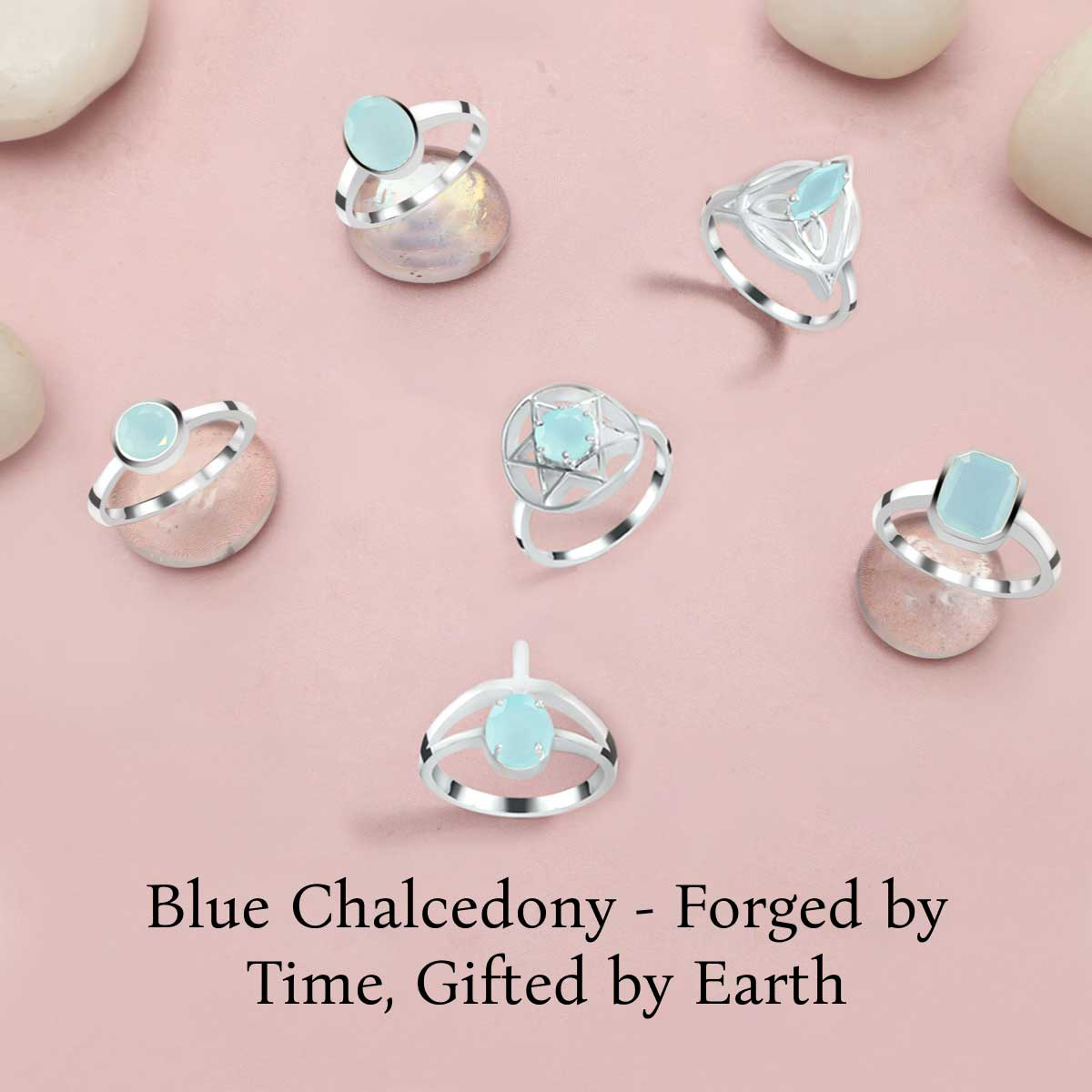 Blue Chalcedony Rings