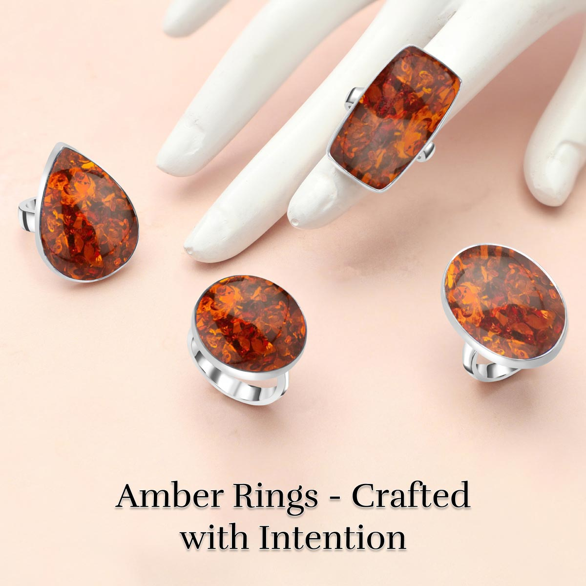 More in its Meaning - Synthetic Amber Rings Synthetic Amber Rings Meaning