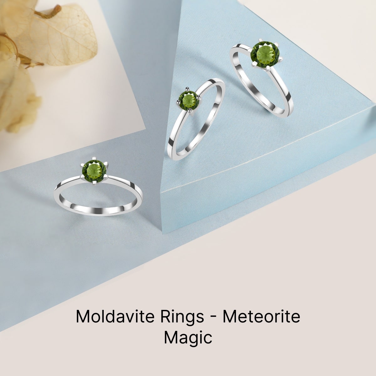 Moldavite Rings