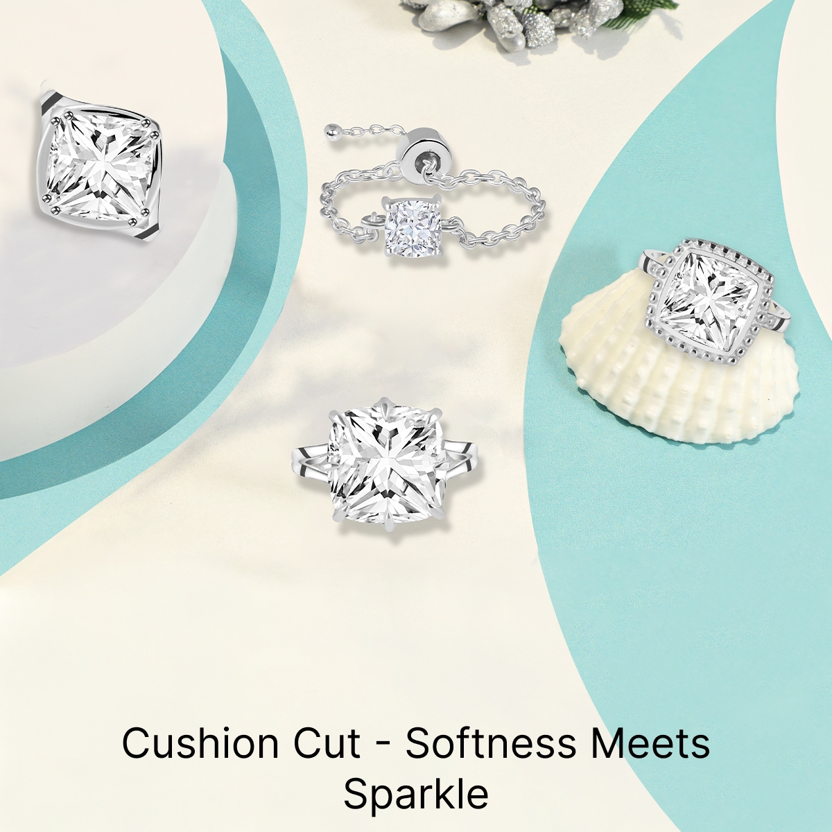 Cushion Cut Cushion Cut Engagement Ring