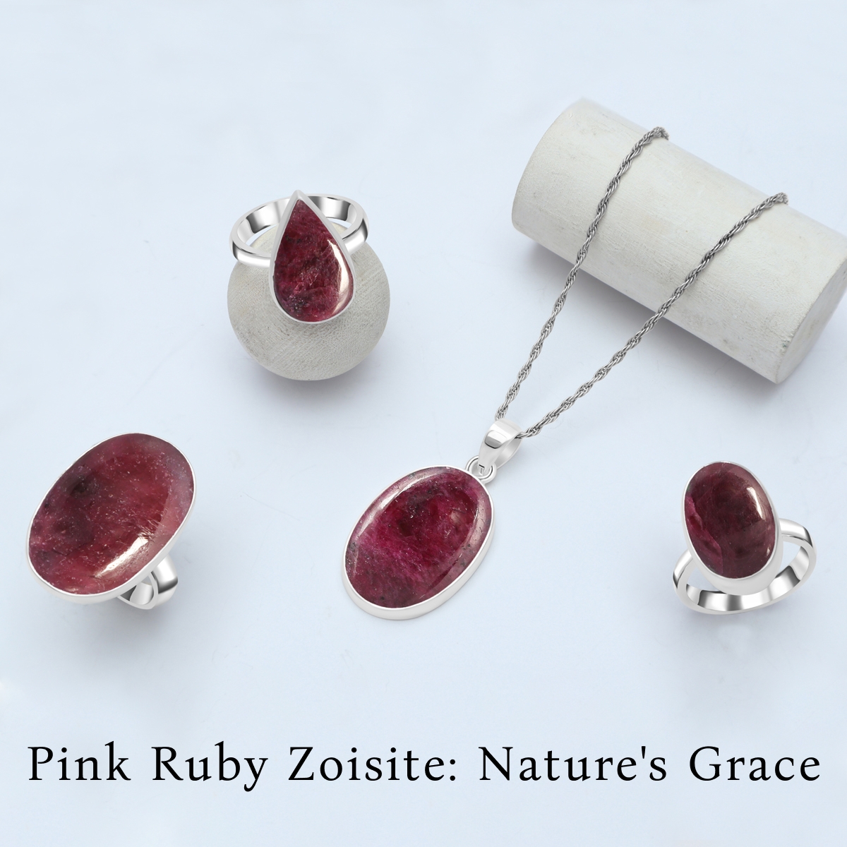 Pink Ruby Zoisite Jewelry