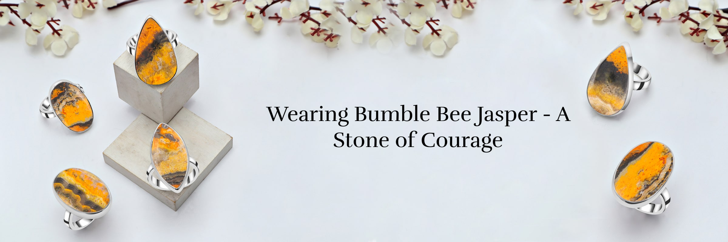 Bumble Bee Jasper Rings