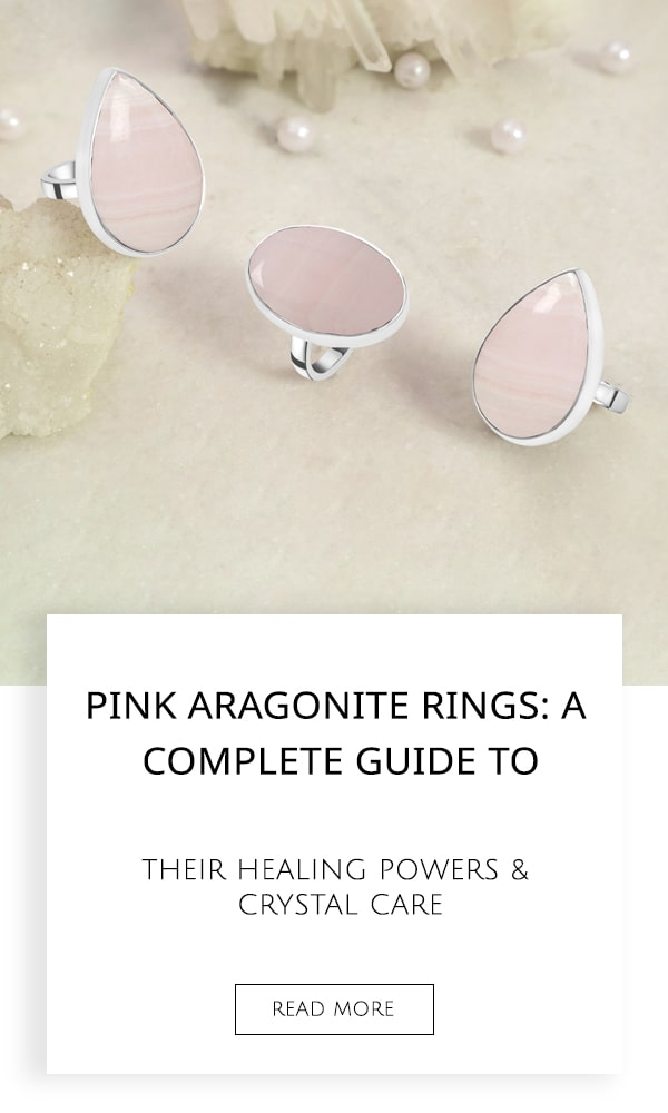 Pink Aragonite Rings