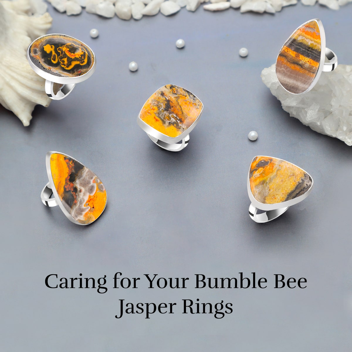 Ways of Cleansing and Charging Your Bumble Bee Jasper Rings