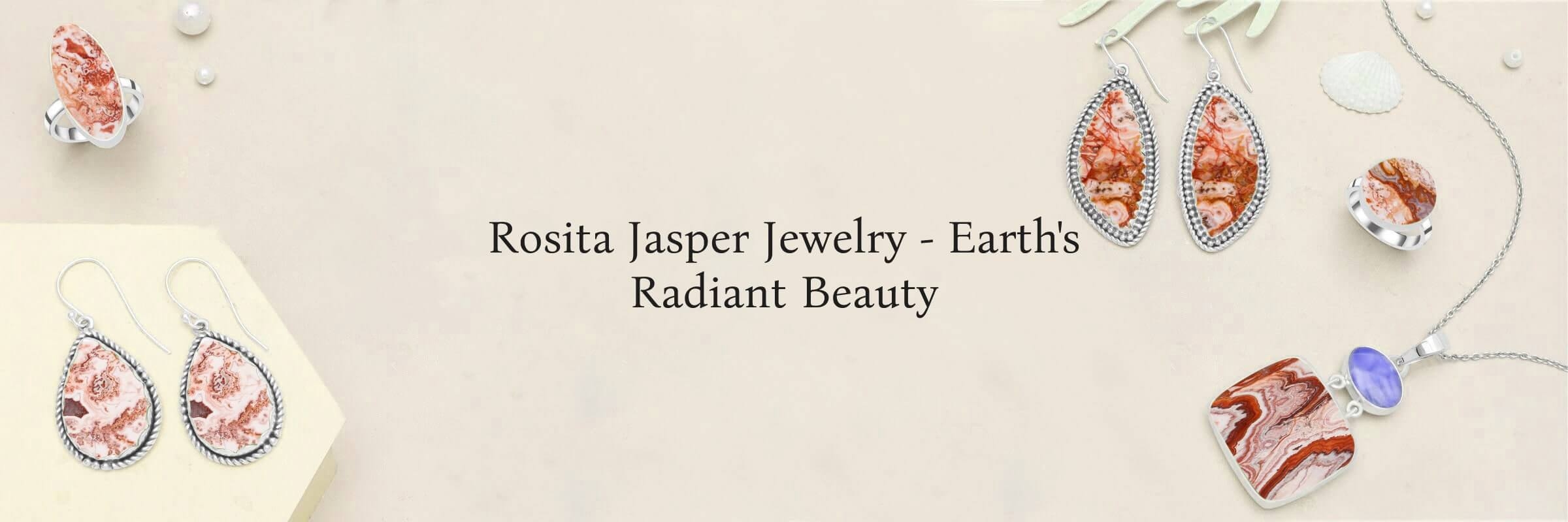 Aurora's Glitter: Enchanting Rosita Jasper Jewelry with Mystical Flair Rosita Jasper Jewelry