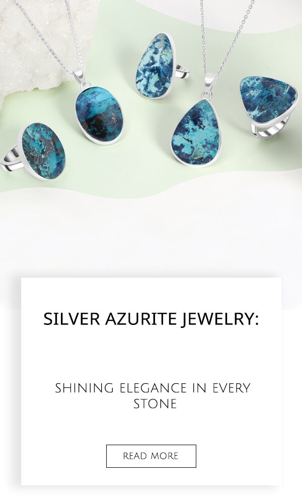 Silver Azurite Jewelry