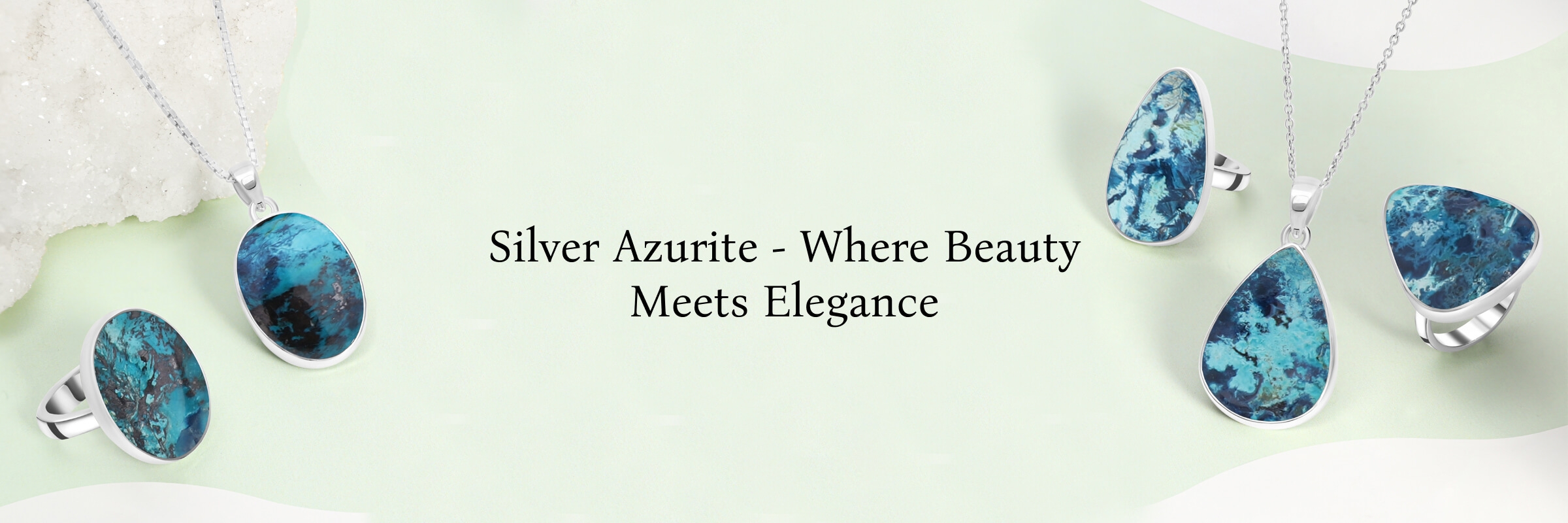 Silver Azurite Jewelry
