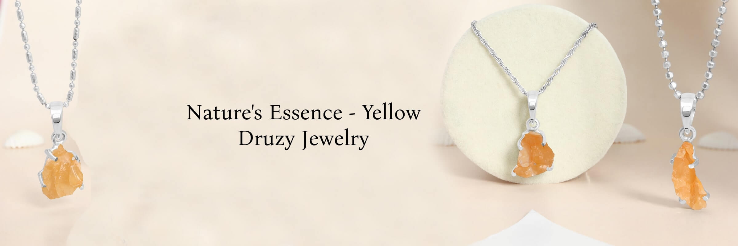 Yellow Druzy Jewelry