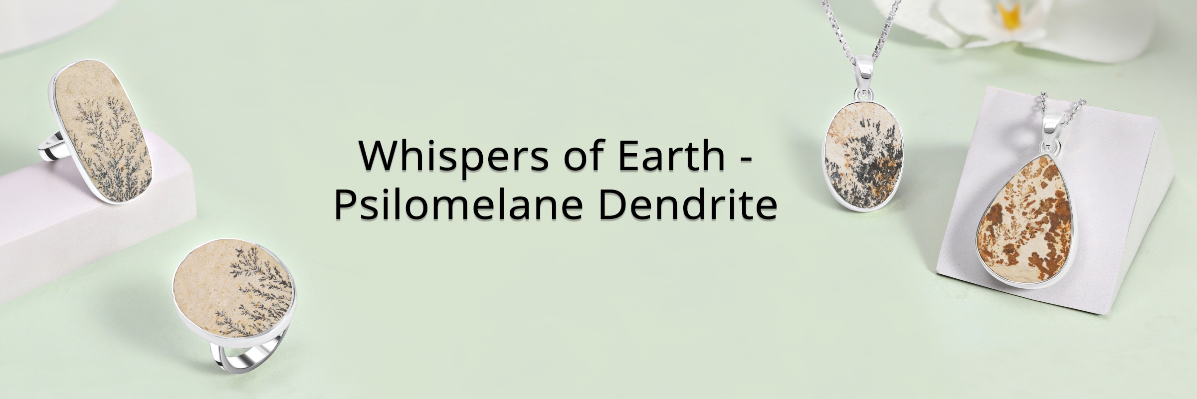 Artistic Expressions: Psilomelane Dendrite Jewelry that Celebrates Creativity Psilomelane Dendrite Jewelry