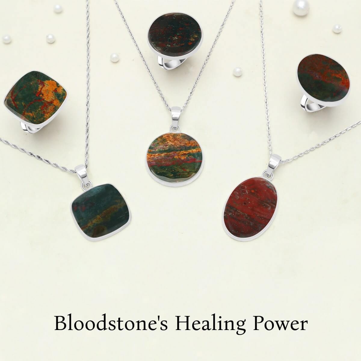 Bloodstone Gemstone Ring - Adjustable - 6-8 — Sivana