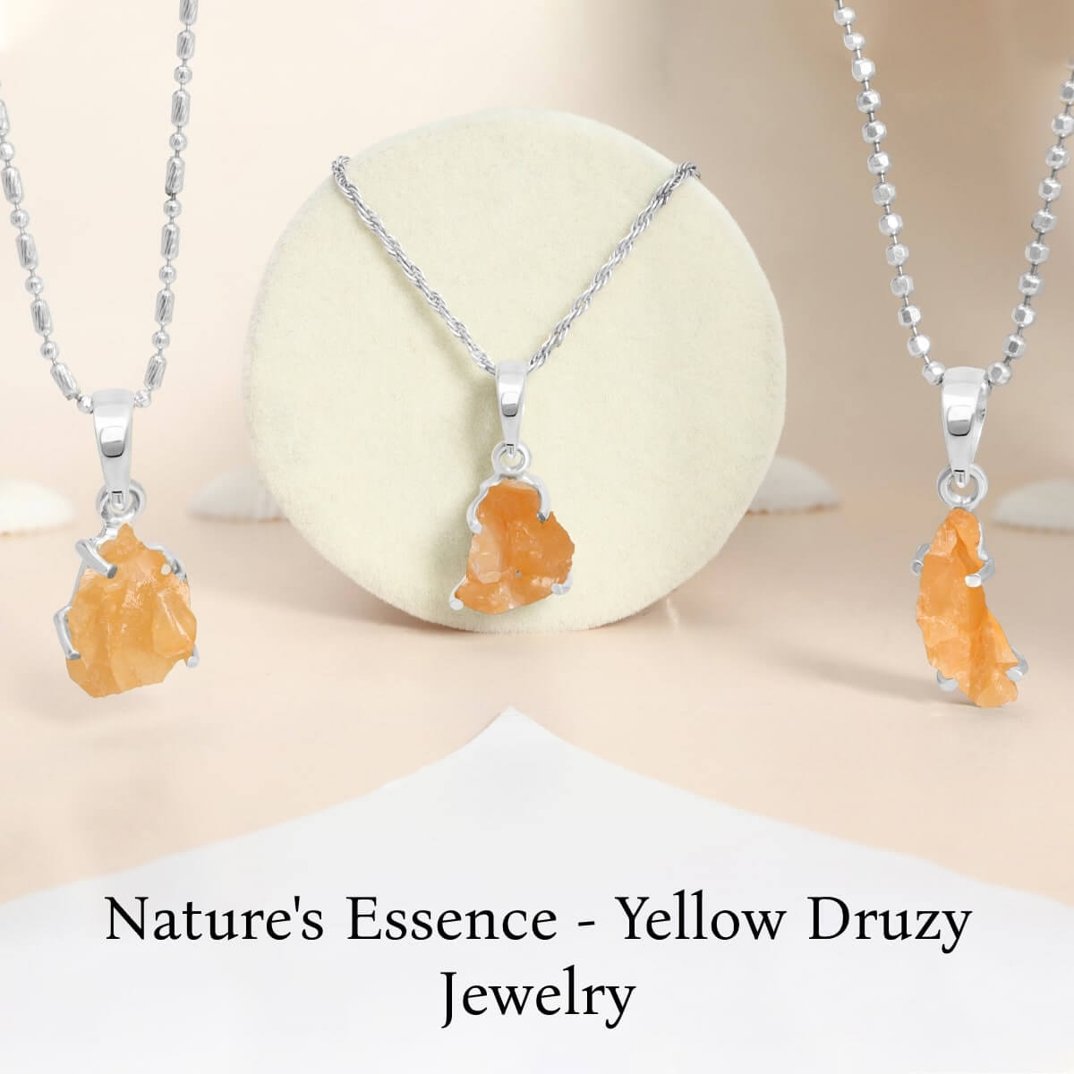 Yellow Druzy Jewelry