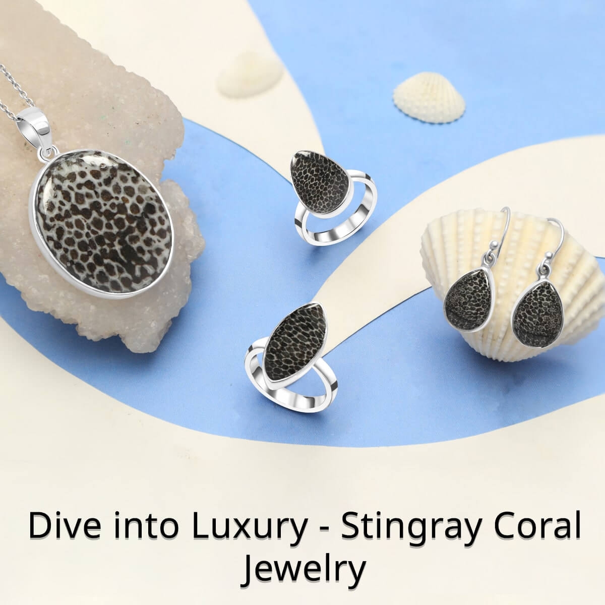 Stingray Coral Gemstone Jewelry