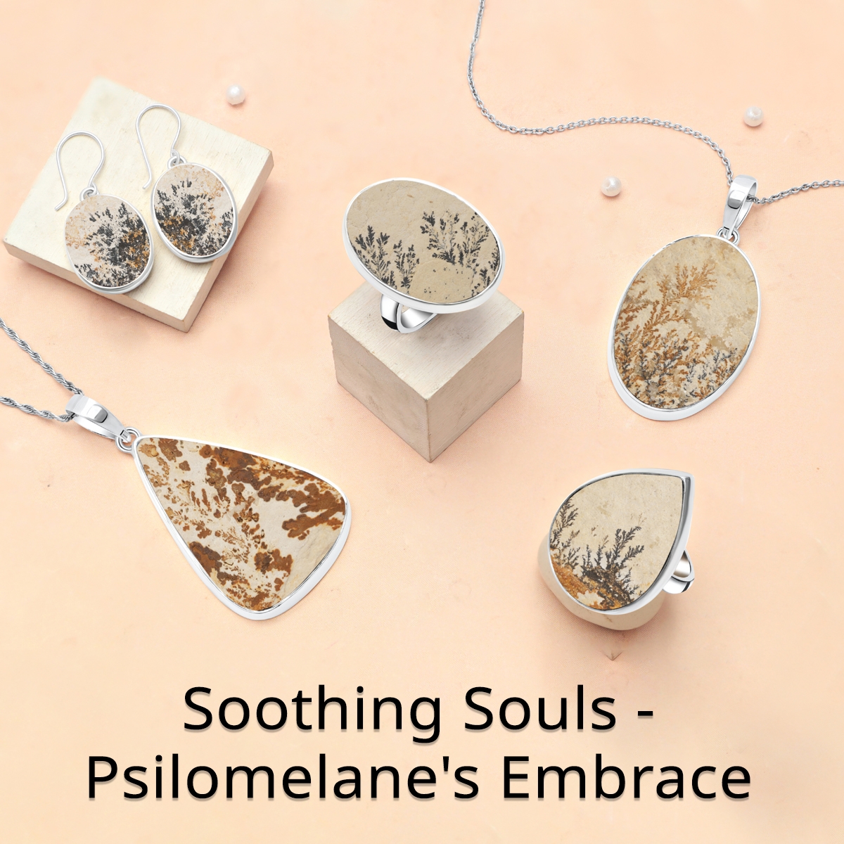 Psilomelane Dendrite: Emotional Healing Psilomelane Dendrite Gemstone Emotional Healing