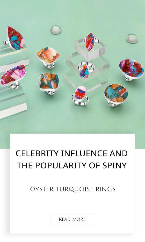Spiny Oyster Turquoise Rings