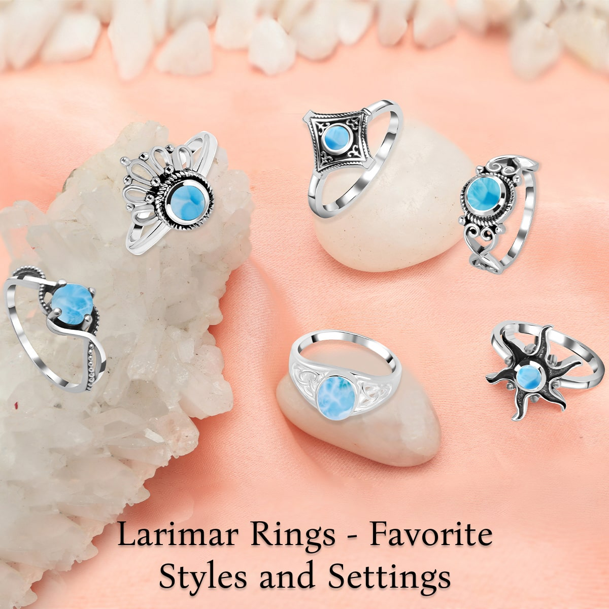 Popular Settings and Styles for Larimar Rings