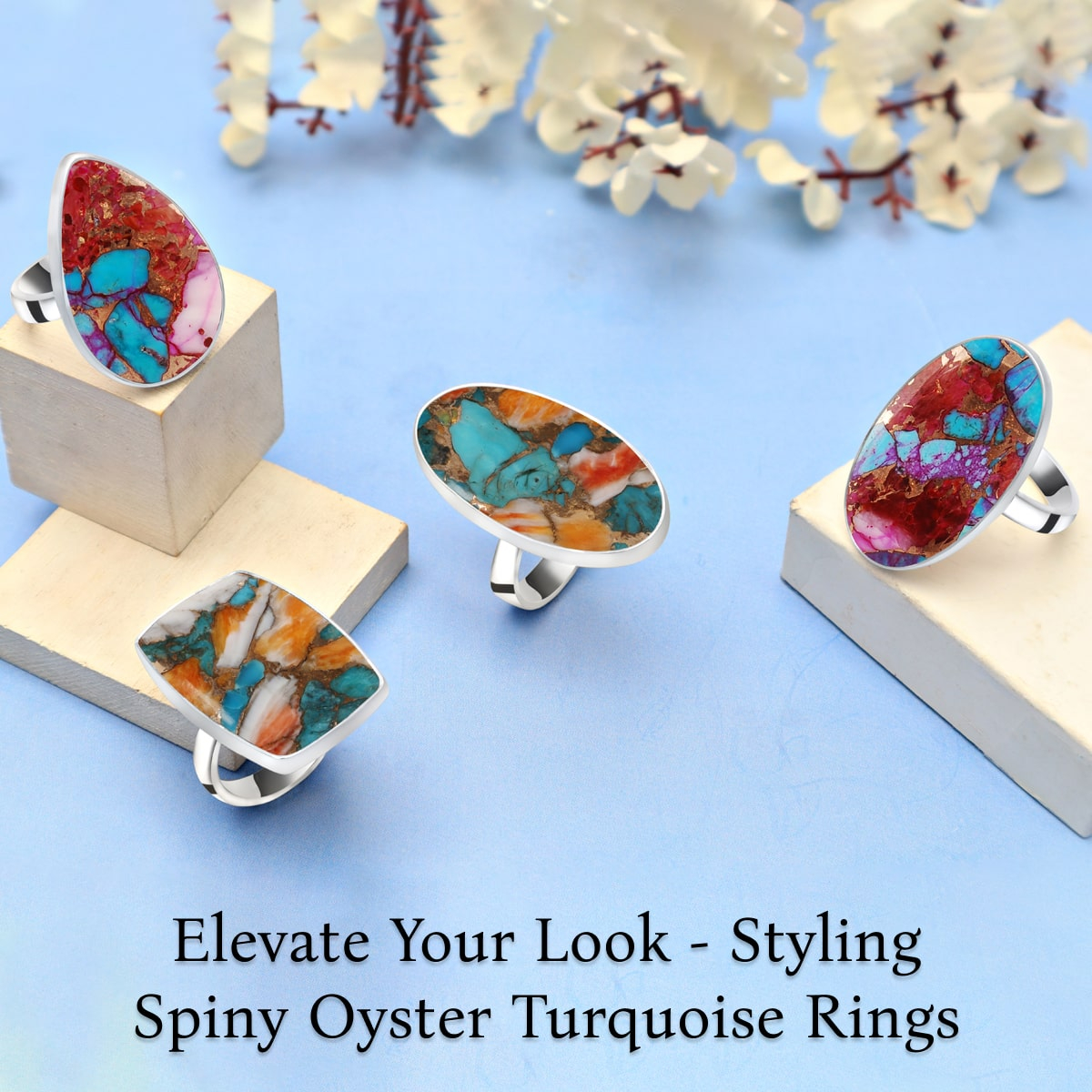How to Style Your Spiny Oyster Turquoise Ring According to the Current Fashion Trends? Spiny Oyster Turquoise Rings