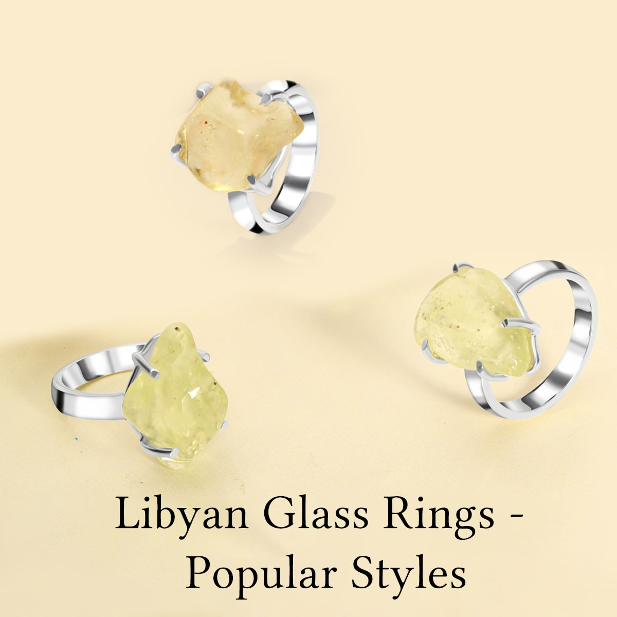 Popular Designs for Libyan Desert Glass Rings Popular Designs for Libyan Desert Glass Rings