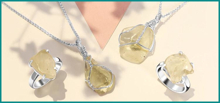 Libyan desert glass jewelry