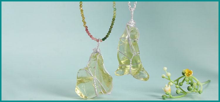 Libyan desert glass pendant