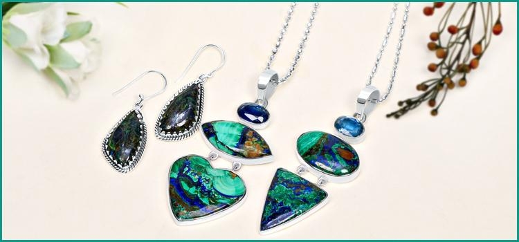 Azurite Malachite Gemstone Jewelry