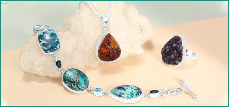 Azurite Malachite Gemstone Jewelry