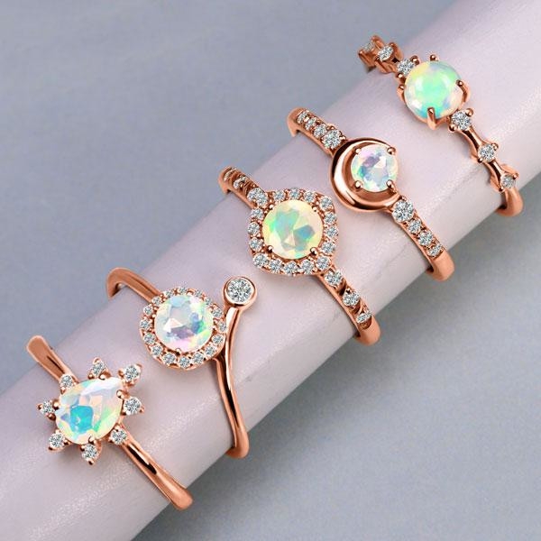 Rose Gold Opal Ring