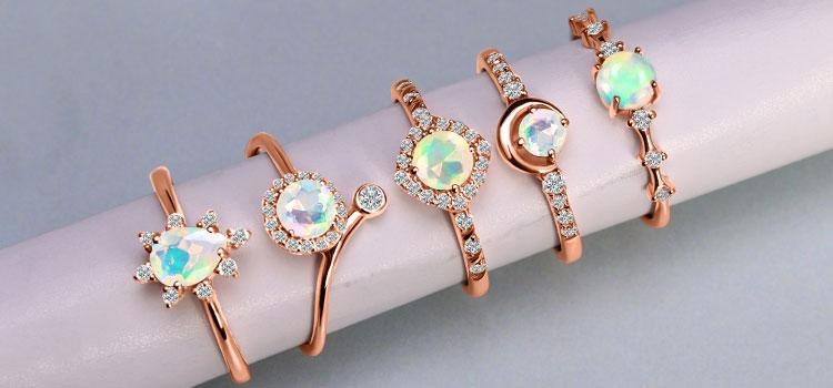 Rose Gold Opal Ring