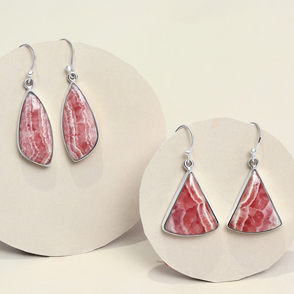 Rhodochrosite Earrings