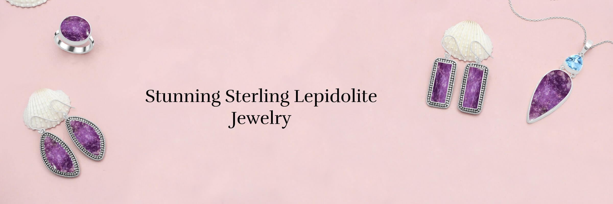 Lepidolite Sterling Silver Jewelry Collection