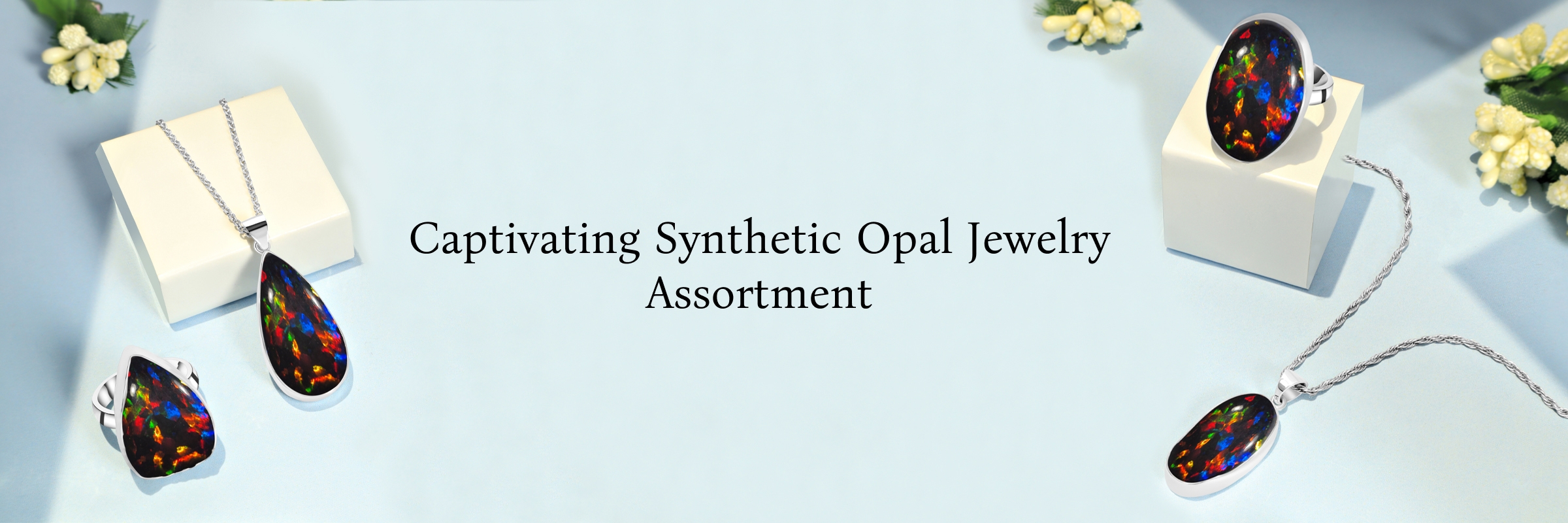 A Charming Collection of Synthetic Opal Jewelry