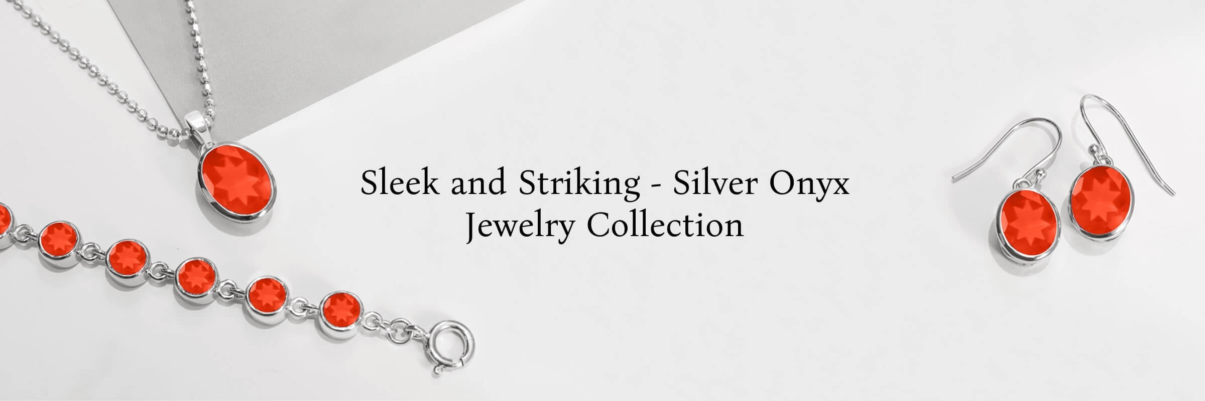 Luminous Accents: Sparkling Silver Red Onyx Jewelry to Enhance Your Look Silver Red Onyx Jewelry