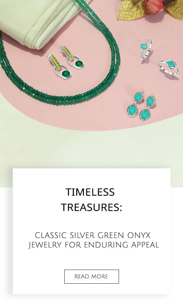 Silver Green Onyx Jewelry