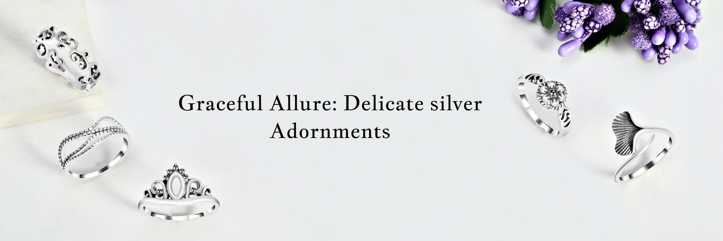 Delicate Plain Silver Jewelry's Allure