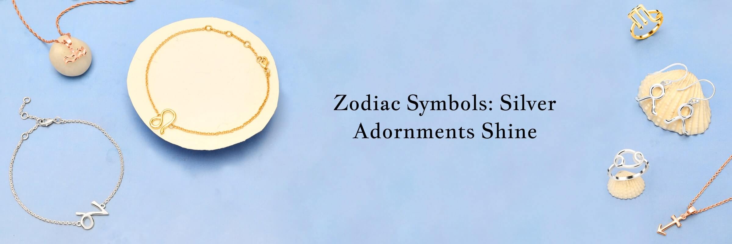 Plain Silver Zodiac Sign Jewelry Collection