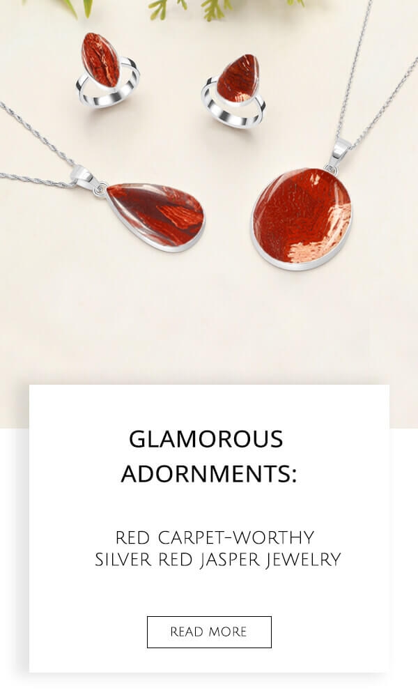 Silver Red Jasper Jewelry