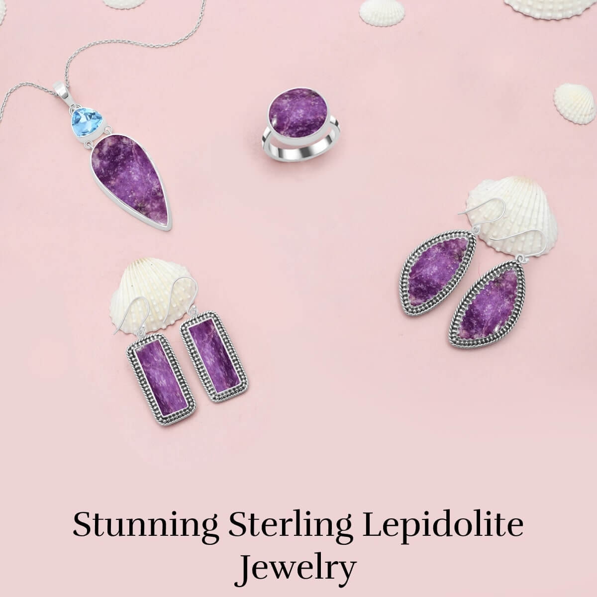 Lepidolite Sterling Silver Jewelry Collection