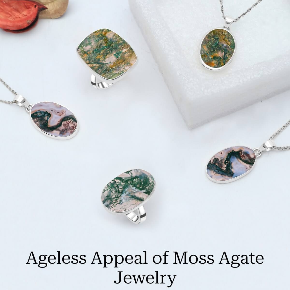 Moss Agate Gemstone Jewelry