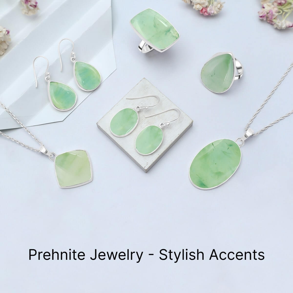 Prehnite Gemstone Jewelry