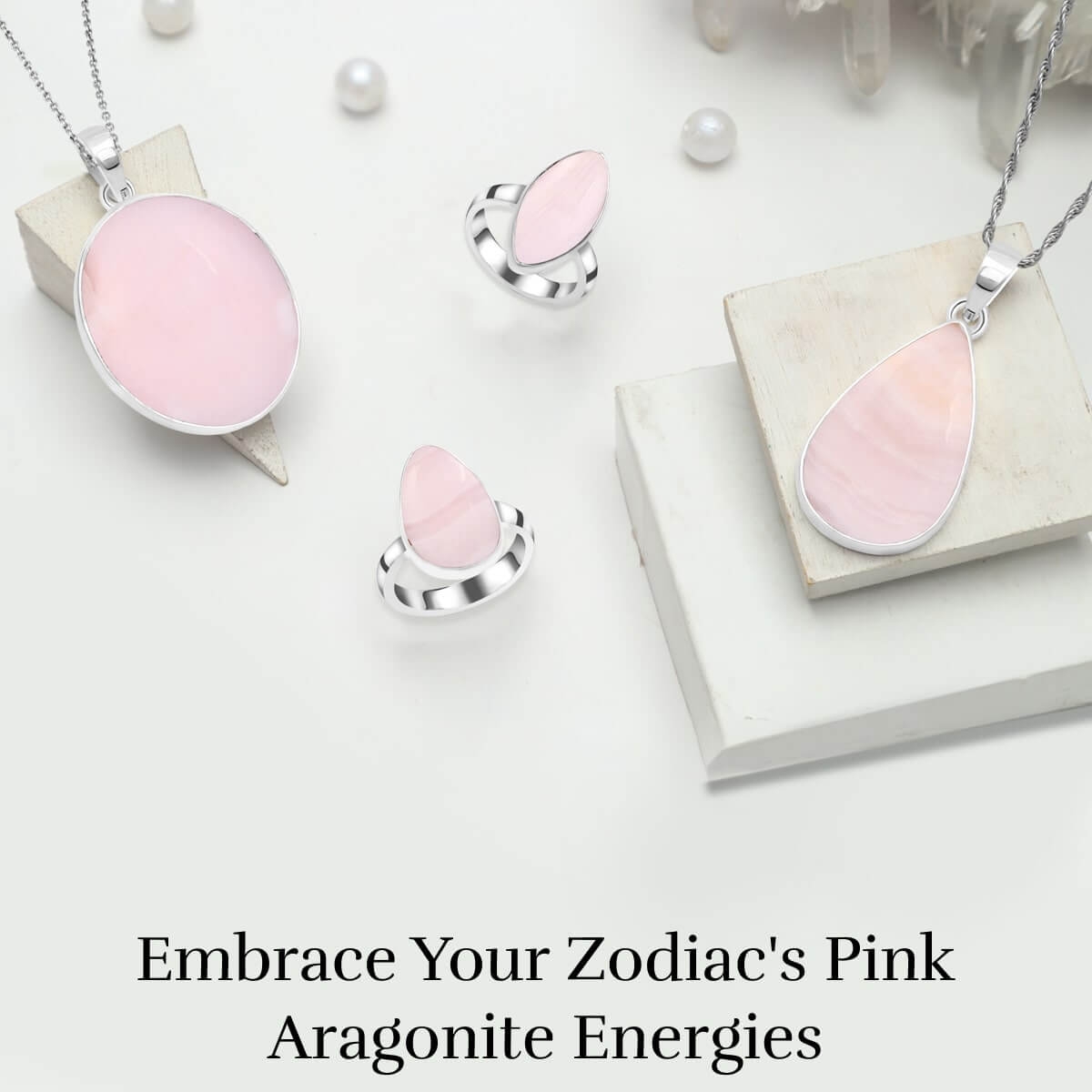 Zodiac sign Pink Aragonite stone Zodiac sign