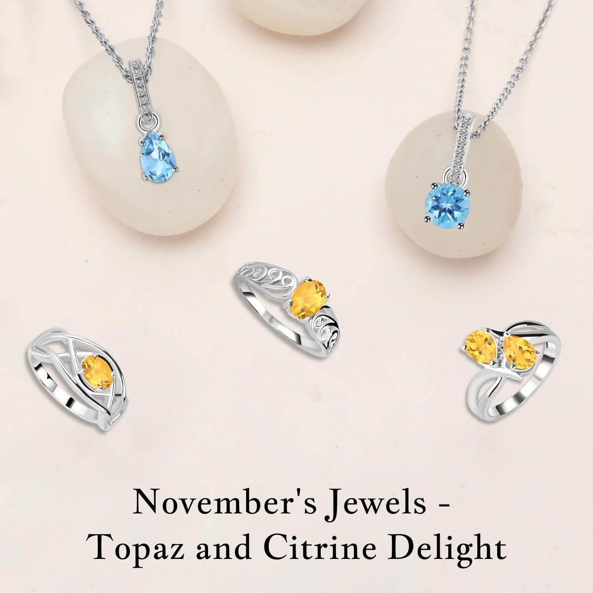 Topaz and Citrine November Birthstones