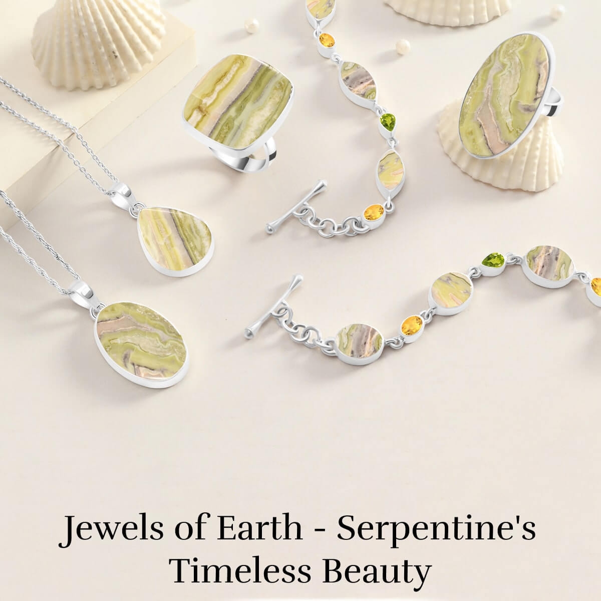 Serpentine Gemstone Jewelry