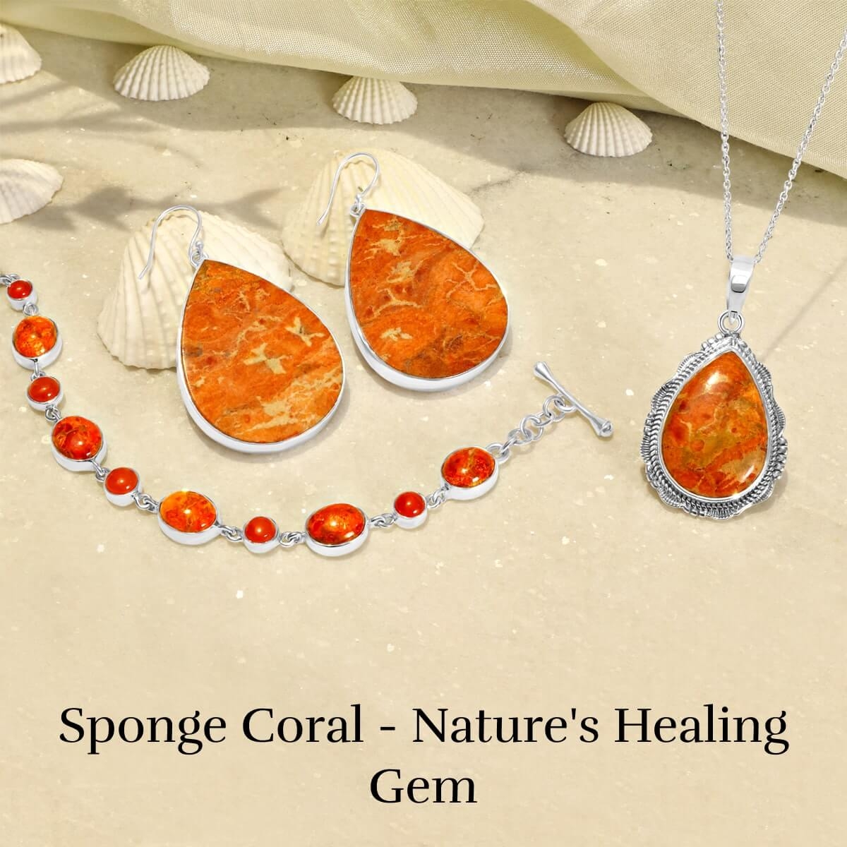 Whispering Meadows: Sponge Coral Jewelry Embracing Floral Fantasies
