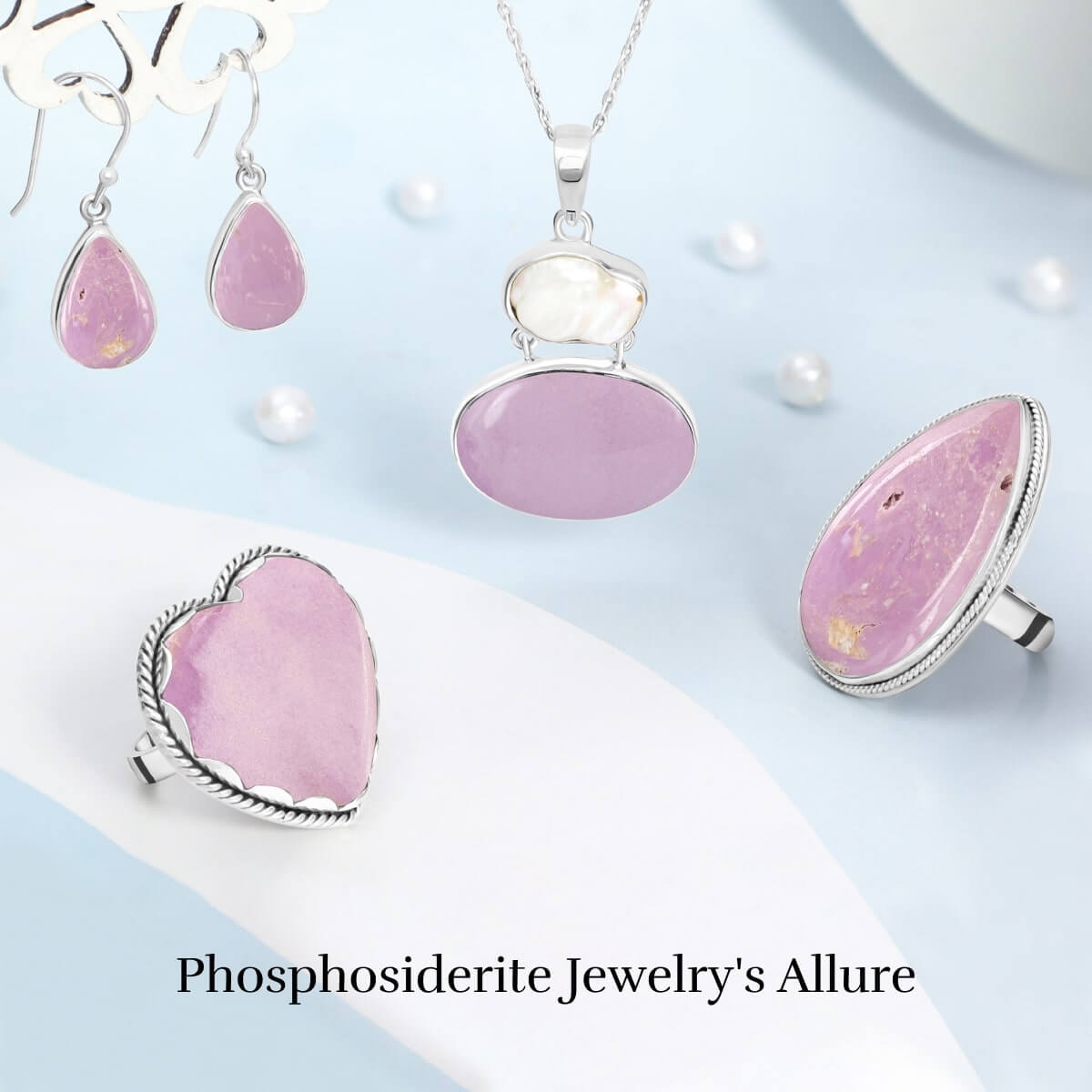 Phosphosiderite Gemstone Jewelry